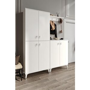 Simple Prt6190 Portmanto Vestiyer Beyaz Gümüş