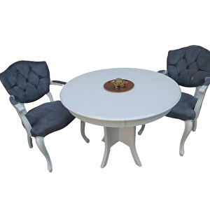 Masa Tk 18546 Model Kayın Aslan Ayk Kelebek Sandaly 2ad Beyaz Açıl Tabla El Yapım