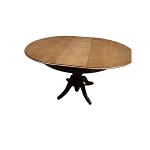 Masa Baba 19329 St Klasik Model Kayın Mdf Tabla Ihlamur Ayak Ceviz Boya Açılı