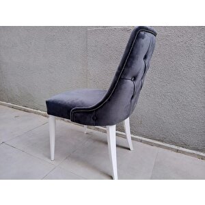 Masa-sandalye 19429 Papel Model Kayın Muz Ayak Ort Otr Kapitone Lake Beyaz Elyapı