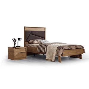 Karyola-komodin Urlu 12084 Pablo Ceviz Renk Model Eskitme Malzeme İtinalı Paket