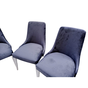 Sandalye 19424 Papel Model Kayın Retro Ayak Babyfac Antrasit Kapiton Döşem Kumaş