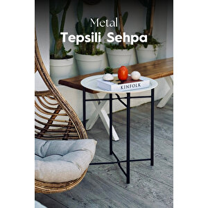 Katlanır ve Çıkarılabilir Tepsili Sehpa – Çok Amaçlı Koltuk Yanı & Orta Sehpa