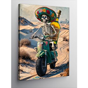 Kanvas Tablo Motosiklet İskeleti 50x70 cm