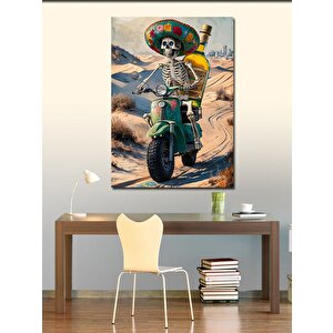 Kanvas Tablo Motosiklet İskeleti 100x140 cm