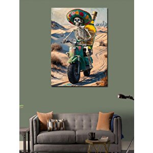 Kanvas Tablo Motosiklet İskeleti 100x140 cm