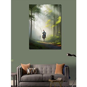 Kanvas Tablo Ormanda Şovalyeler 100x140 cm