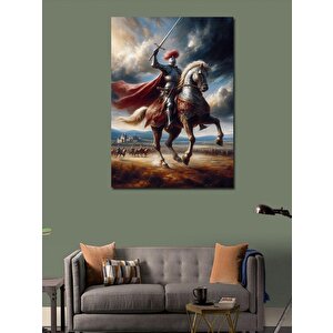 Kanvas Tablo Şövalye Ve At 100x140 cm