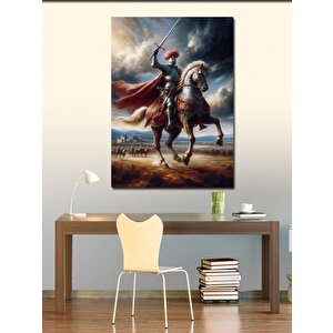 Kanvas Tablo Şövalye Ve At 70x100 cm