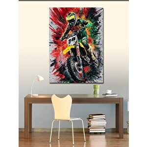 Kanvas Tablo Motorsiklet Yarışı 50x70 cm