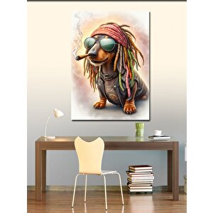 Kanvas Tablo Gotik Kız Çocuğu Ve Motosiklet 50x70 cm
