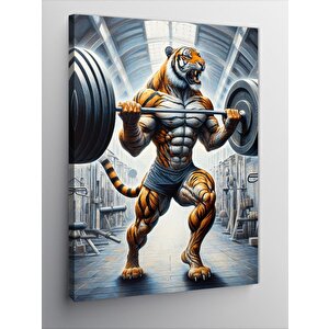 Kanvas Tablo Vücut Geliştiren Kaplan 50x70 cm