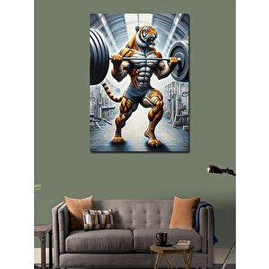 Kanvas Tablo Vücut Geliştiren Kaplan 50x70 cm