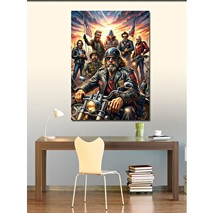 Kanvas Tablo Motosiklet Sürücüsü 50x70 cm
