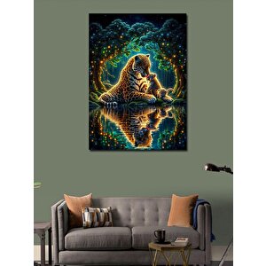 Kanvas Tablo Kaplan Ve Yavrusu  70x100 cm