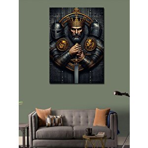 Kanvas Tablo Zırhlı Şövalye 100x140 cm
