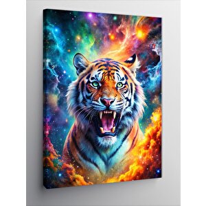 Kanvas Tablo Kükreyen Kaplan 50x70 cm