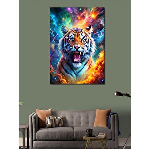 Kanvas Tablo Kükreyen Kaplan 50x70 cm