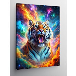 Kanvas Tablo Kükreyen Kaplan 100x140 cm
