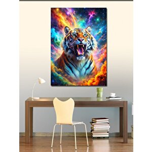 Kanvas Tablo Kükreyen Kaplan 100x140 cm