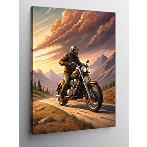 Kanvas Tablo Motosikletçi 50x70 cm