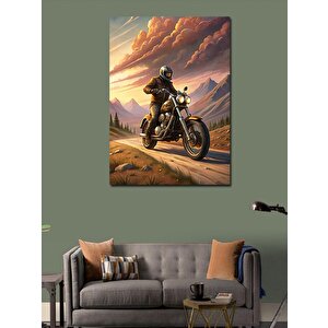 Kanvas Tablo Motosikletçi 50x70 cm