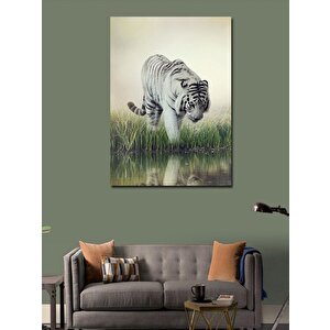 Kanvas Tablo Su Kenarındaki Kaplan 70x100 cm