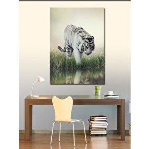 Kanvas Tablo Su Kenarındaki Kaplan 100x140 cm