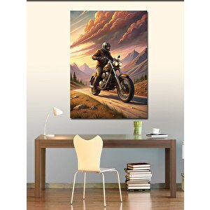 Kanvas Tablo Motosikletçi 100x140 cm