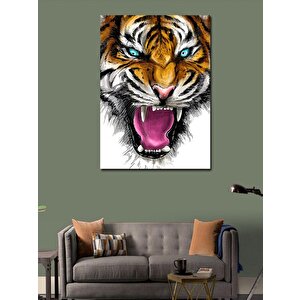 Kanvas Tablo Kükreyen Kaplan 70x100 cm