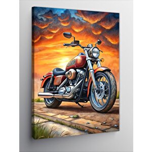 Kanvas Tablo Motosiklet Yolculuğu 70x100 cm