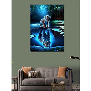 Kanvas Tablo Kaplan Ve Gölgesi 50x70 cm