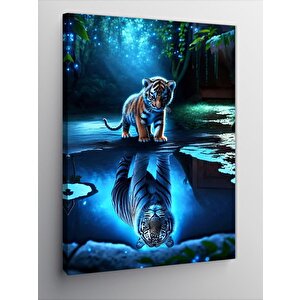 Kanvas Tablo Kaplan Ve Gölgesi 100x140 cm