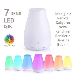 Npo Yogaroma Renkli Gece Lambası Aromaterapi Ve Ultrasonik Hava Nemlendirici Buhar Makinesi