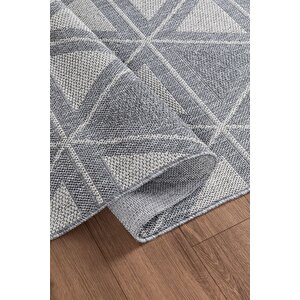 Natura Premium Kalite Kaymaz Tabanlı Doğal Yıkanabilir Kilim Oturma Odası Balkon Bahçe Mutfak Kilim Bk-103 Gri 100x200 Cm 100x200 cm
