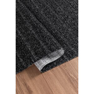Natura Premium Kalite Kaymaz Tabanlı Doğal Yıkanabilir Kilim Oturma Odası Balkon Bahçe Mutfak Kilim Bk-104 Antrasit 100x300 Cm 100x300 cm