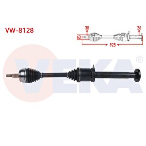 Komple Aks Sag On Uzunluk 925mm Volkswagen Transporter T5 2.5 Axd Tdı A-t 2003-2011