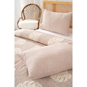Forest Bej Çift Kişilik 3 Parça 240x260 Cm Pike Takımı Daily Set