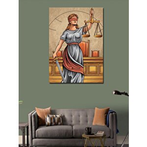 Kanvas Tablo Adalet Heykeli 100x140 cm
