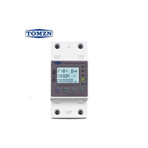 Akıllı Kaçak Akım Rölesi ve Voltaj Akım Koruyucu Röle Gerilim 80A Monofaz (10mA-99mA)