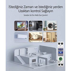 Akıllı Voltaj ve Akım Koruma Rölesi, WiFi Özellikli Dahili Enerji Ölçer 63A eWelink Uyumlu