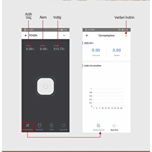 Tomzn Akıllı Voltaj ve Akım Koruma Rölesi, WiFi Özellikli Dahili Enerji Ölçer 63A eWelink Uyumlu