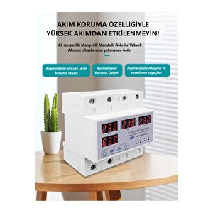 Tomzn Otomatik Faz Seçici ve Yüksek Alçak Voltaj Akım Koruma Rölesi 100A Elektrik Bekçisi