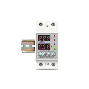 Voltaj ve Akım Koruma Rölesi Yüksek Alçak Gerilim Koruyucu Monofaz 40A Elektrik Bekçisi