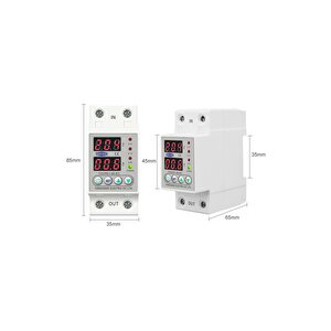 Tomzn Voltaj ve Akım Koruma Rölesi Yüksek Alçak Gerilim Koruyucu Monofaz 40A Elektrik Bekçisi