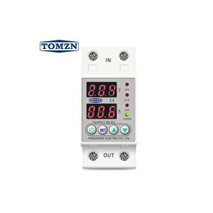 Tomzn Voltaj ve Akım Koruma Rölesi Yüksek Alçak Gerilim Akım Koruyucu 63A Elektrik Bekçisi