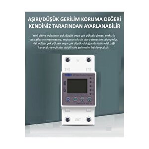 Tomzn Kaçak Akım Koruma Rölesi Ve Yüksek Voltaj Ve Akım Koruyucu Röle 63a Devrim Niteliğinde Yenilik
