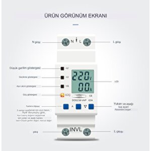 Hiking Gerilim Koruma Rölesi 80A Yüksek Alçak Voltaj Akım Koruyucu Röle Elektrik Bekçisi