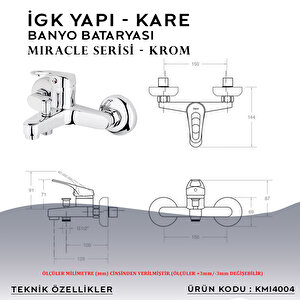 İgk Yapi – Kare Kmi4004 Miracle Banyo Bataryası