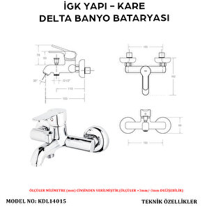 İgk Yapi – Kare Kdl14015 Delta Banyo Bataryası